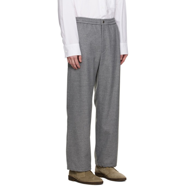  솔리드 옴므 Solid Homme Gray Drawstring Trousers 232877M191003