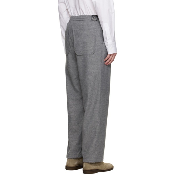  솔리드 옴므 Solid Homme Gray Drawstring Trousers 232877M191003
