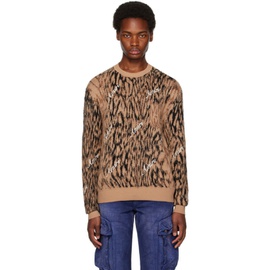 아미리 AMIRI Brown Cheetah Sweater 232886M201001