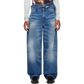 와이프로젝트 Y/Project Blue Multi Waistband Jeans 232893M186005