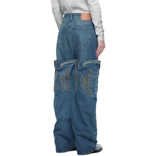  와이프로젝트 Y/Project Blue Maxi Cowboy Jeans 232893M186021