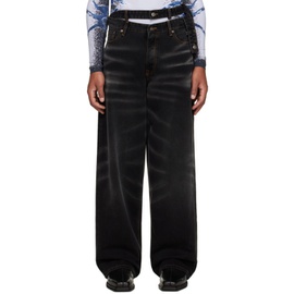 와이프로젝트 Y/Project Black Multi Waistband Jeans 232893M186038