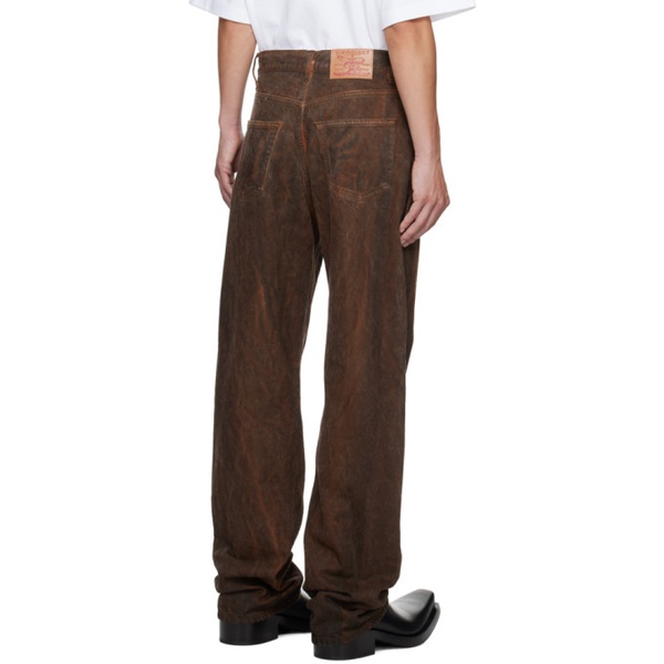  와이프로젝트 Y/Project SSENSE XX Brown Cut-Out Jeans 232893M186042