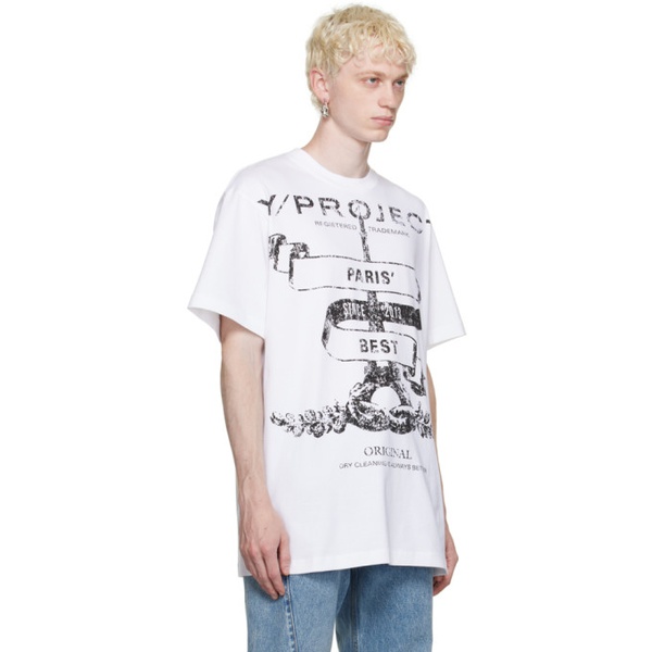  와이프로젝트 Y/Project White Paris Best T-Shirt 232893M213003