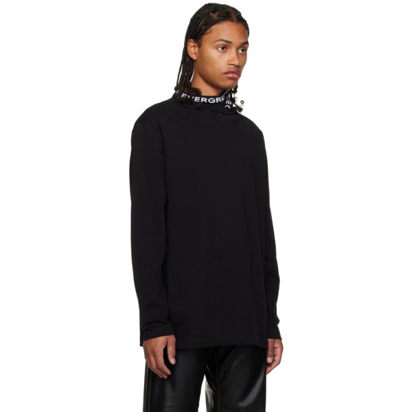  와이프로젝트 Y/Project Black Triple Collar Long Sleeve T-Shirt 232893M213010