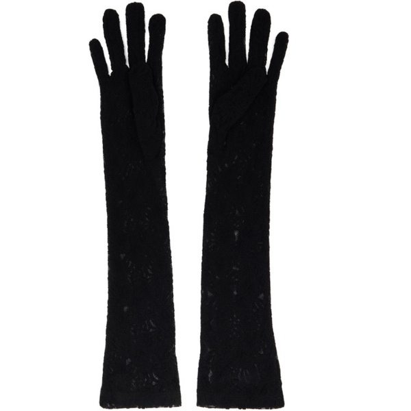  안나수이 Anna Sui Black Lace Gloves 232894F012000