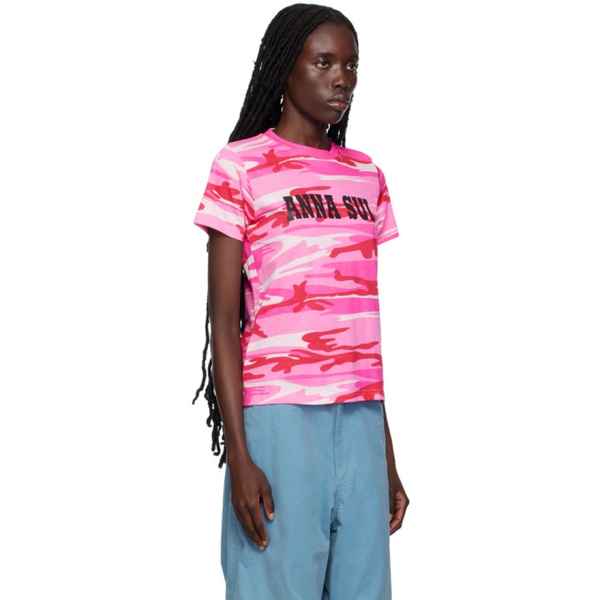  안나수이 Anna Sui SSENSE Exclusive Pink T-Shirt 232894F110007