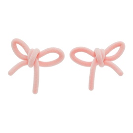 슈슈통 SHUSHU/TONG SSENSE Exclusive Pink YVMIN 에디트 Edition Velvet Bow Earrings 232901F022029