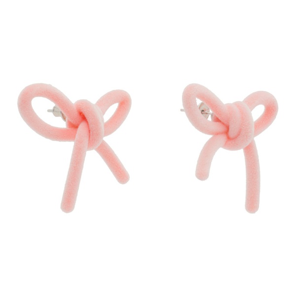  슈슈통 SHUSHU/TONG SSENSE Exclusive Pink YVMIN 에디트 Edition Velvet Bow Earrings 232901F022029
