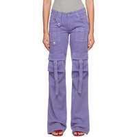 블루마린 Blumarine Purple Cinch Strap Cargo Pants 232901F087015
