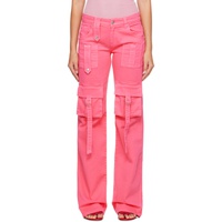 블루마린 Blumarine Pink Cinch Strap Cargo Pants 232901F087016