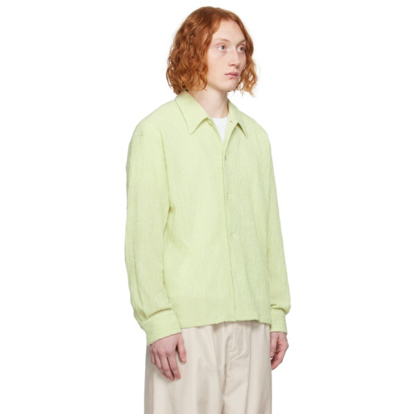  세컨드 레이어 Second/Layer Green Textured Shirt 232902M192000