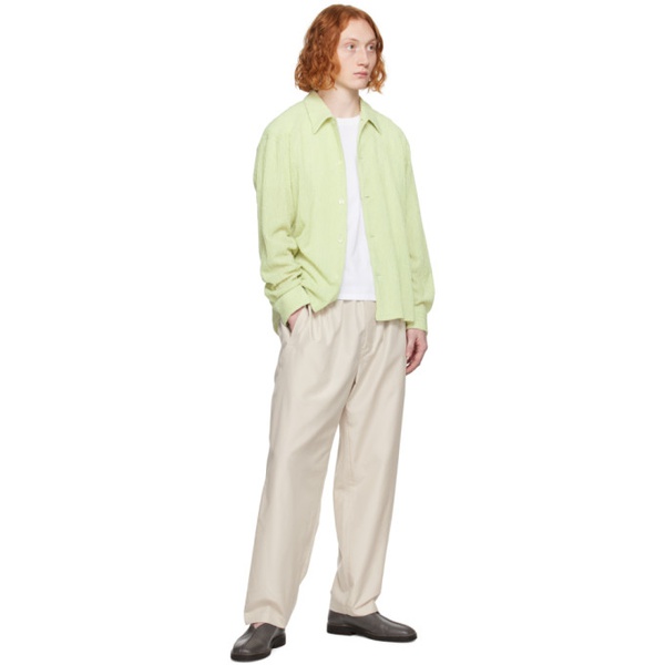  세컨드 레이어 Second/Layer Green Textured Shirt 232902M192000