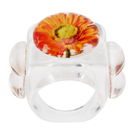 La Manso Transparent Tetier Bijoux 에디트 Edition Iconic Flor Naranja Ring 232913F024006