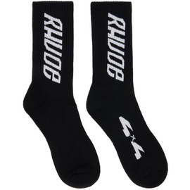 루드 Rhude Black 4x4 Sport Socks 232923F076000