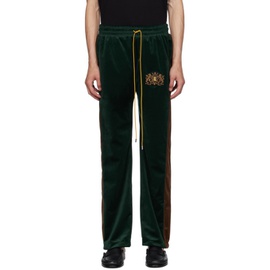 루드 Rhude Green Embroidered Sweatpants 232923M190003