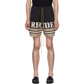 루드 Rhude Black Paneled Shorts 232923M193006