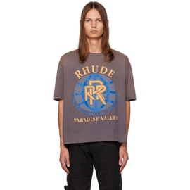 루드 Rhude Gray Paradise Valley T-Shirt 232923M213031