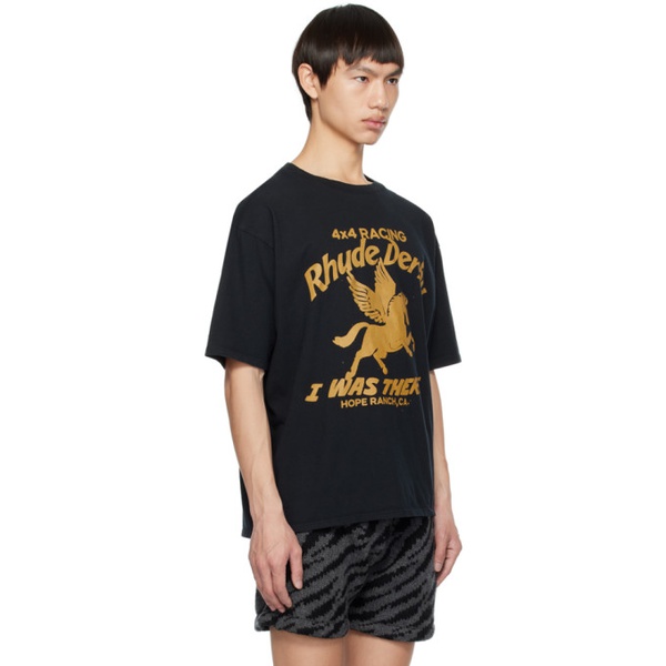  루드 Rhude SSENSE Exclusive Black Derby T-Shirt 232923M213045