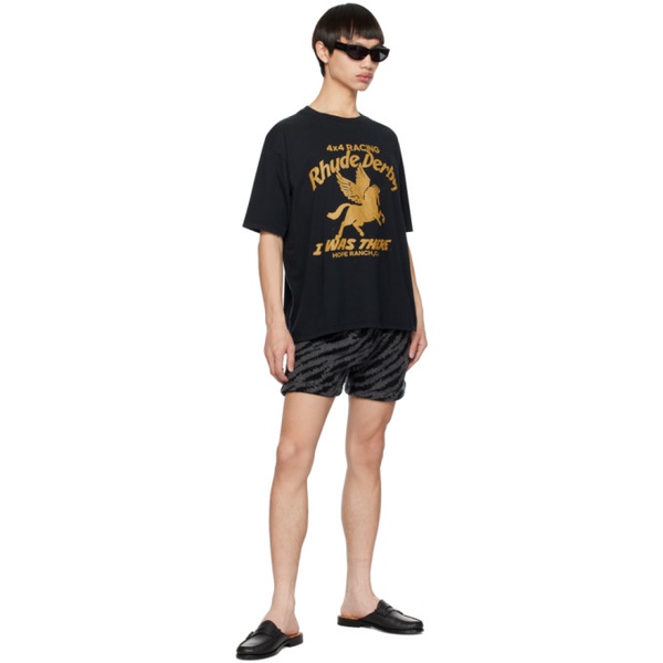  루드 Rhude SSENSE Exclusive Black Derby T-Shirt 232923M213045