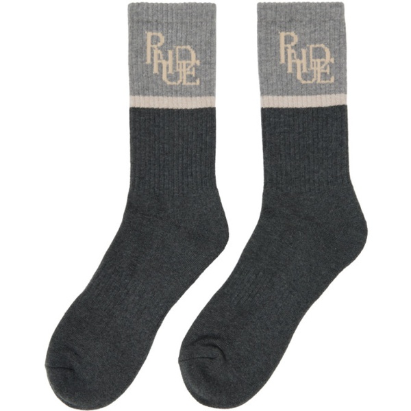  루드 Rhude Gray Sport Socks 232923M220005