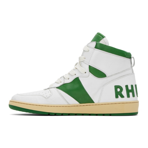  루드 Rhude White Rhecess-Hi Sneakers 232923M236005
