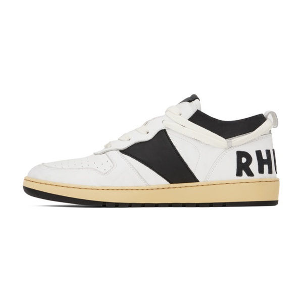  루드 Rhude White & Black Rhecess Low Sneakers 232923M237002