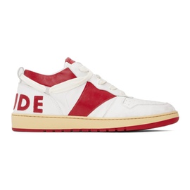루드 Rhude White & Red Rhecess Low Sneakers 232923M237003
