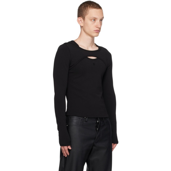  미스비헤이브 MISBHV Black Layered Long Sleeve T-Shirt 232937M213005