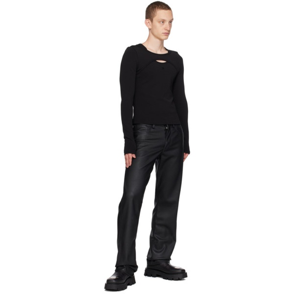  미스비헤이브 MISBHV Black Layered Long Sleeve T-Shirt 232937M213005