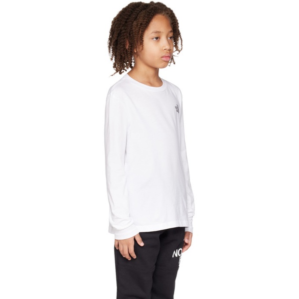  노스페이스 The North Face Kids Kids White Graphic Long Sleeve Big Kids T-Shirt 232945M703000
