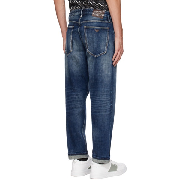  Emporio Armani Navy Button-Fly Jeans 232951M186002