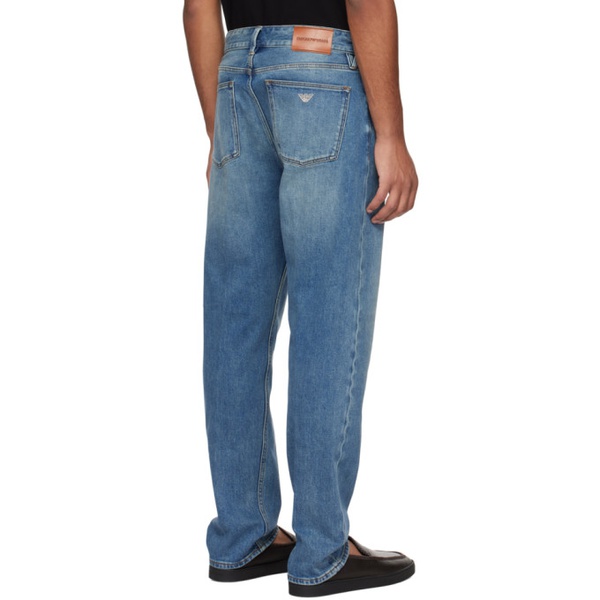  Emporio Armani Blue Faded Jeans 232951M186005