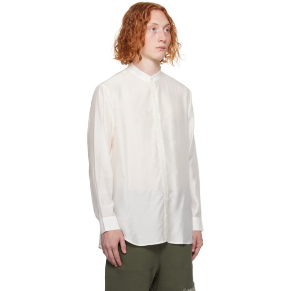  Emporio Armani White Band Collar Shirt 232951M192004