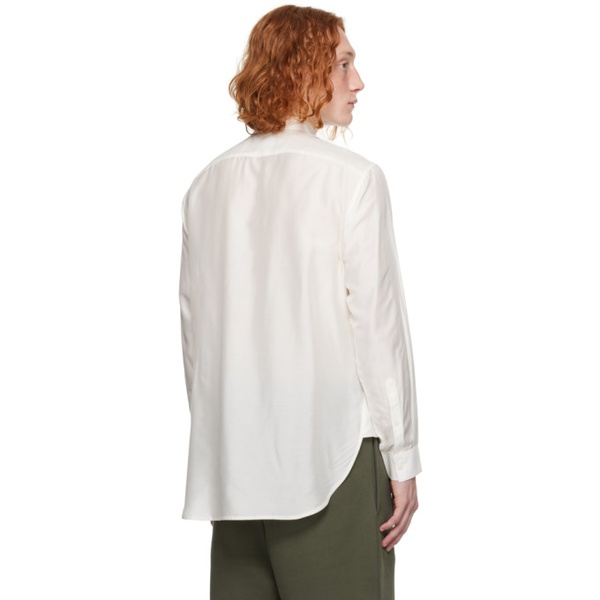 Emporio Armani White Band Collar Shirt 232951M192004