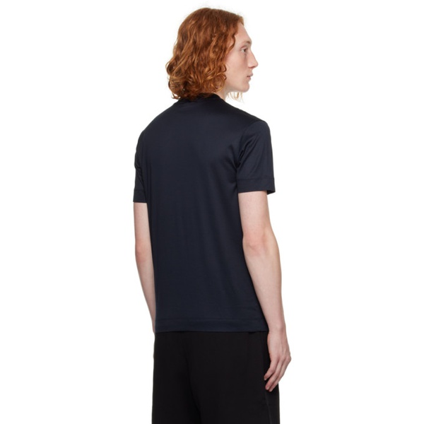  Emporio Armani Navy Embroidered T-Shirt 232951M213005