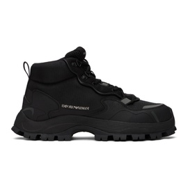 Emporio Armani Black Lugged Boots 232951M255001