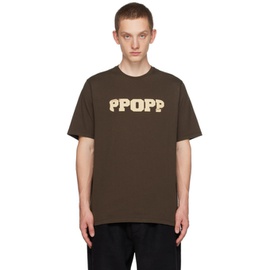 Pop Trading Company Brown Printed T-Shirt 232959M213023