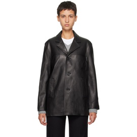 Dunst Black Half Leather Jacket 232965F064001
