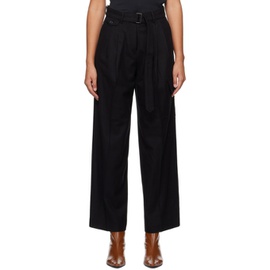 Dunst Black Belted Trousers 232965F087002