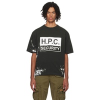 헤론 프레스톤 Heron Preston Black H.P.C. Security T-Shirt 232967M213018