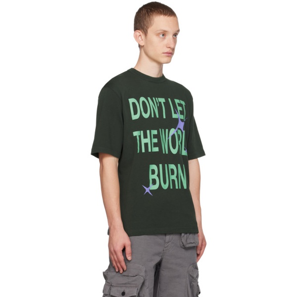  헤론 프레스톤 Heron Preston Khaki Burn T-Shirt 232967M213020