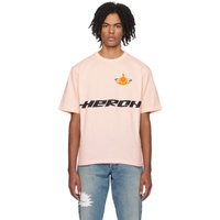 헤론 프레스톤 Heron Preston Pink Globe Burn T-Shirt 232967M213021