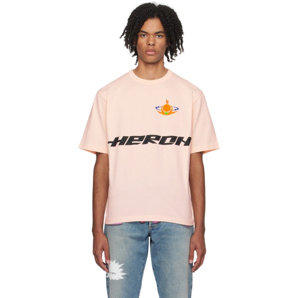  헤론 프레스톤 Heron Preston Pink Globe Burn T-Shirt 232967M213021
