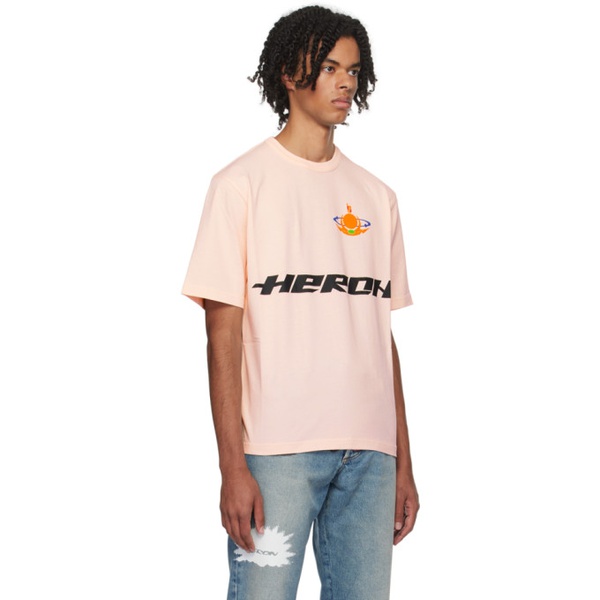  헤론 프레스톤 Heron Preston Pink Globe Burn T-Shirt 232967M213021