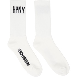 헤론 프레스톤 Heron Preston White HPNY Socks 232967M220000