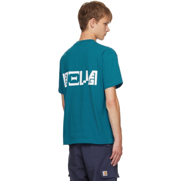  DEVA? STATES Blue Printed T-Shirt 232995M213032