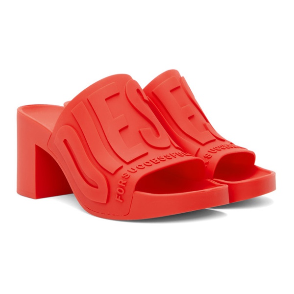 디젤 디젤 Diesel Red Sa-Pamela H Heeled Sandals 241001F125002