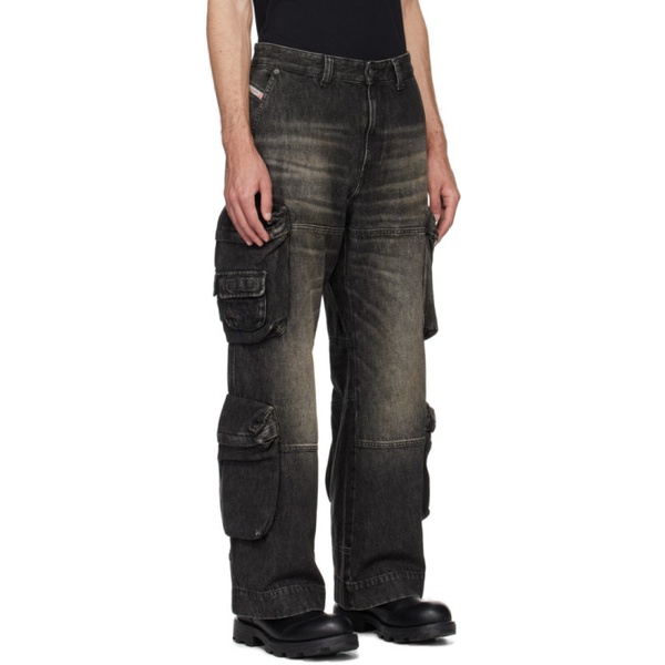 디젤 디젤 Diesel Black D-Fish Jeans 241001M186006