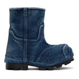 디젤 Diesel Blue D-Hammer Ch Md Denim Ankle Boots 241001M223000
